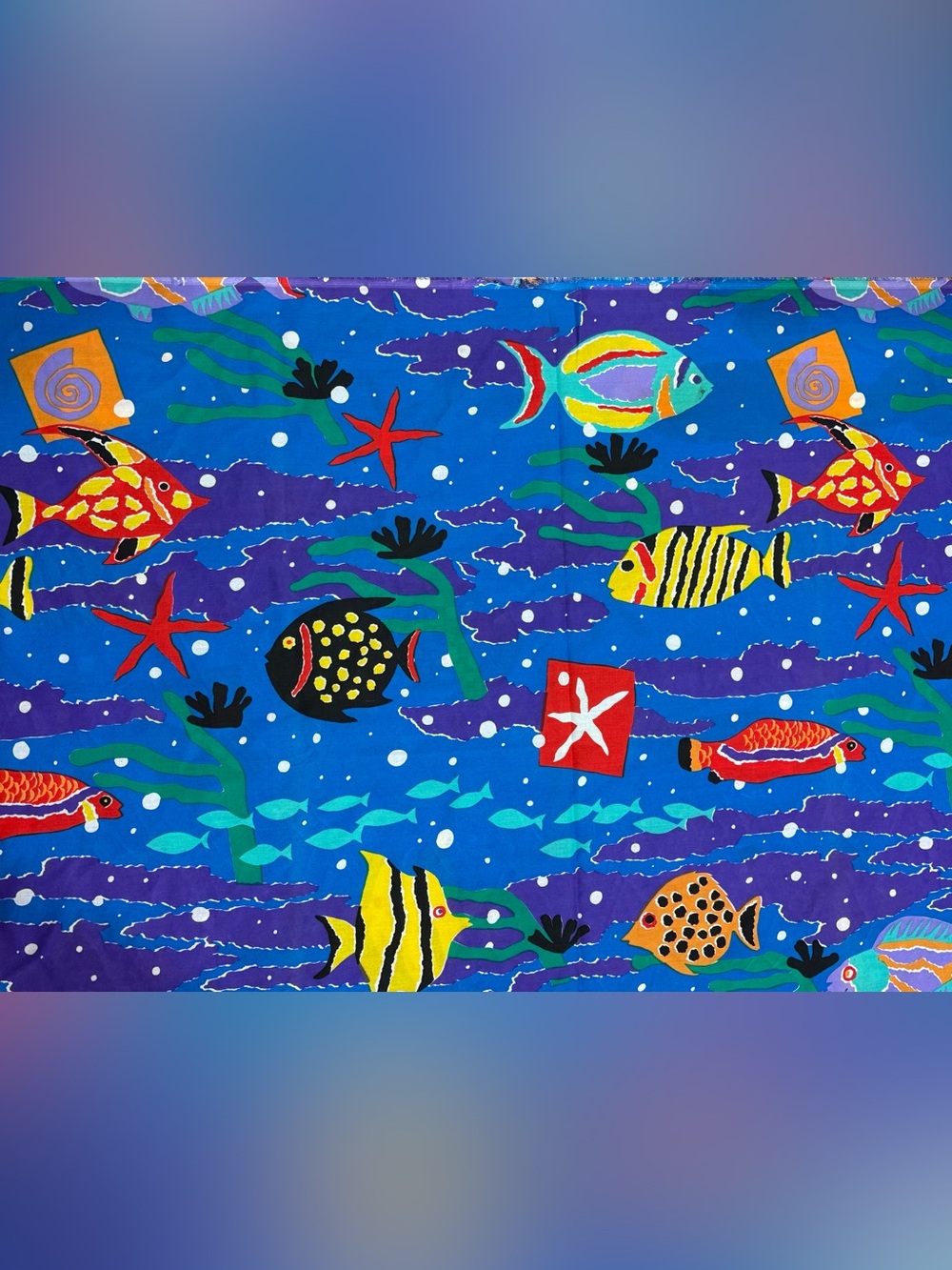 Springs Reef Cheryl Johnson Colorful Fish Tropical Vintage 3yds x 1.2yrds - Picture 3 of 5